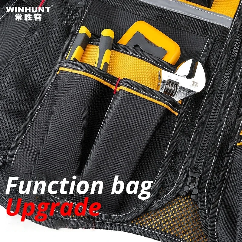 Vest Tool Bag Hammer Holder Screwdriver Wrench Fishing Pouch Storage Electrician Woodworking Multifunctional Tools Organizer