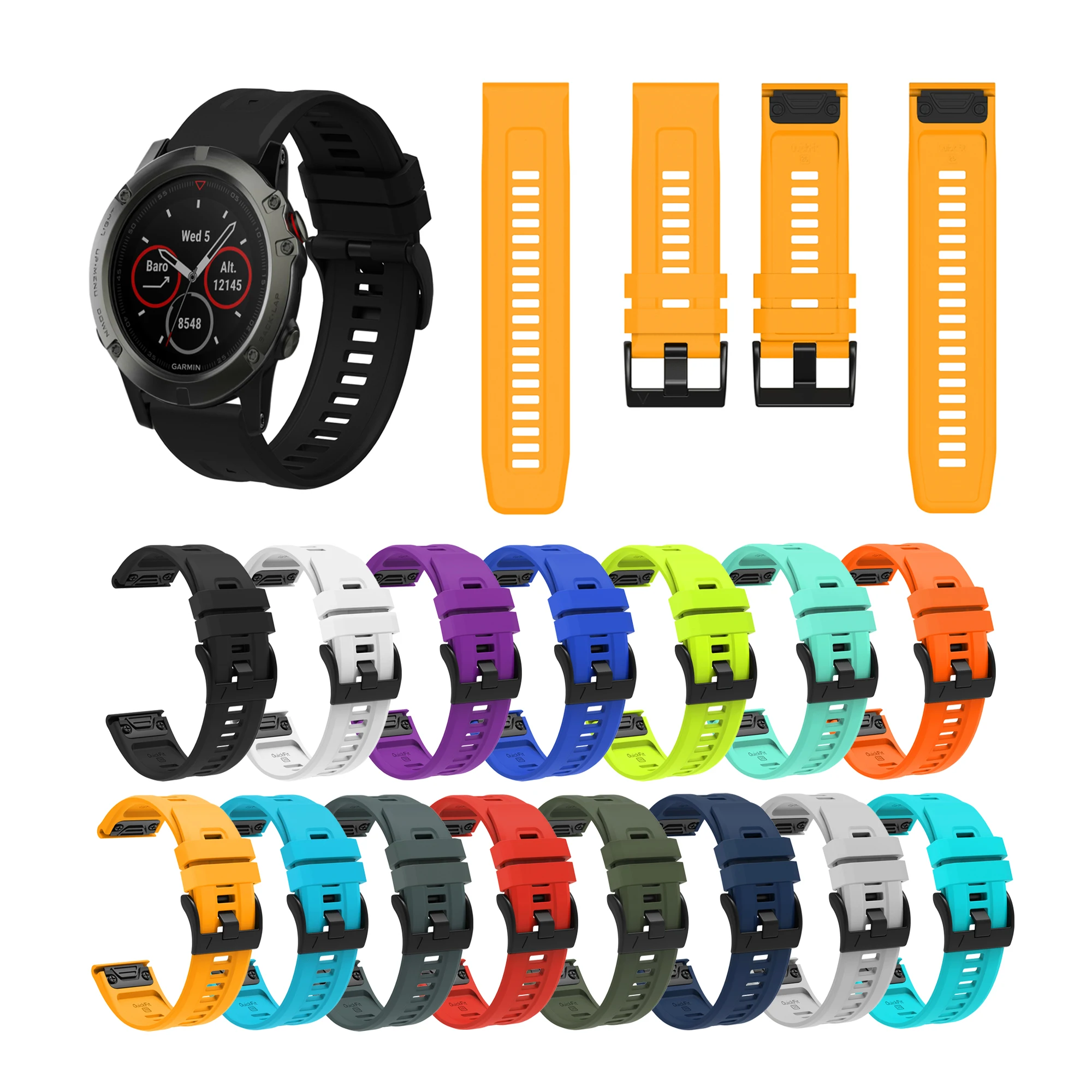 สายนาฬิกาข้อมือ26มม. สำหรับ Garmin INSTINCT 2X สายแสงอาทิตย์สายรัดข้อมือซิลิโคน26มม. สร้อยข้อมือ Correa Smart ACCESSORY สำหรับ Garmin ENDURO 2