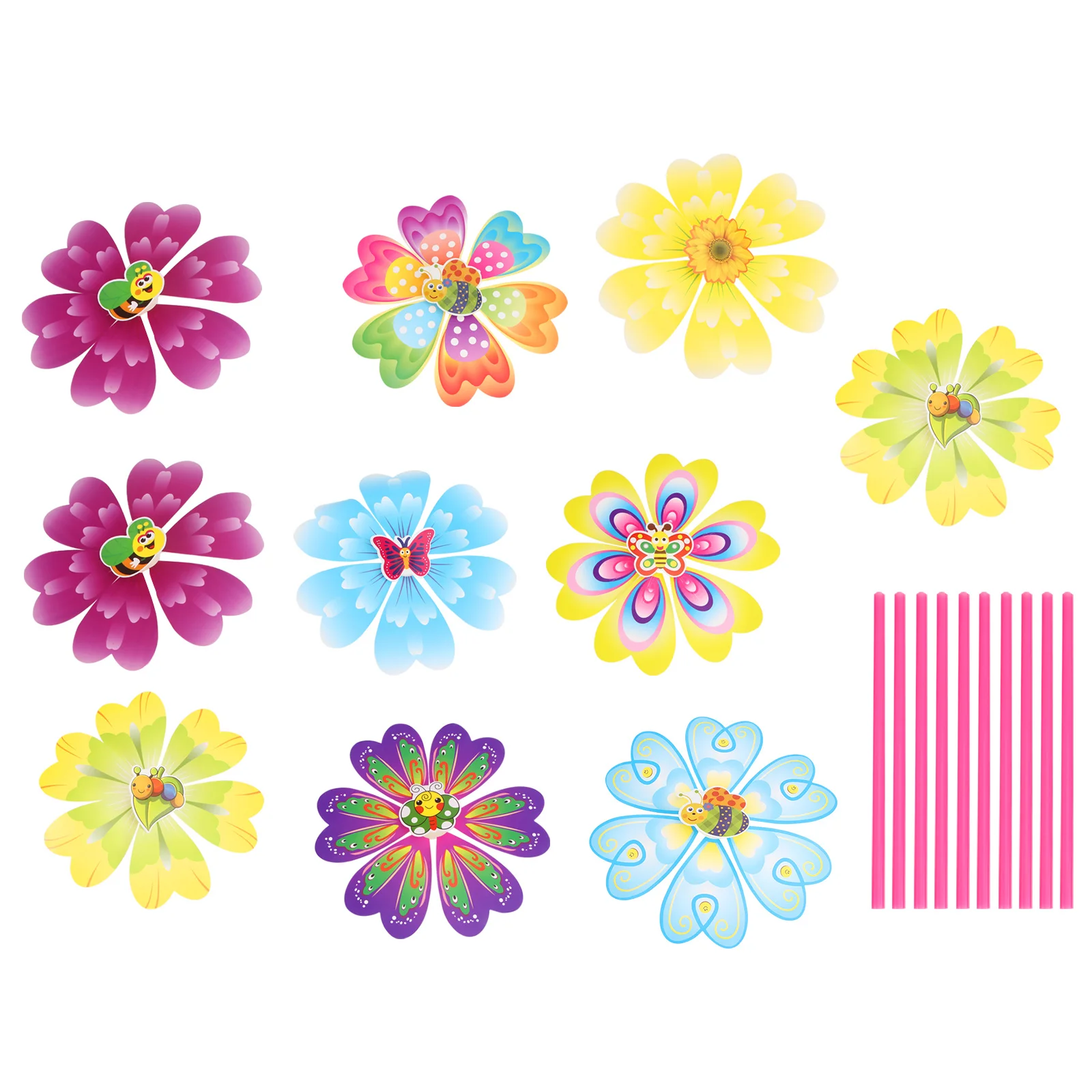 10pcs Outdoor Plastic Windmill Decor For Plastic Windmill Decor Garden Yard Playground Kindergarten Decoration