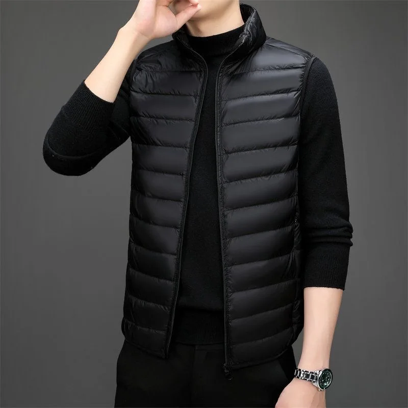 

Мужской модный утепленный жилет Bla American Sle с воротником-стойкой из хлопка для осенне-зимнего сезона, для многослойных образов и спорта