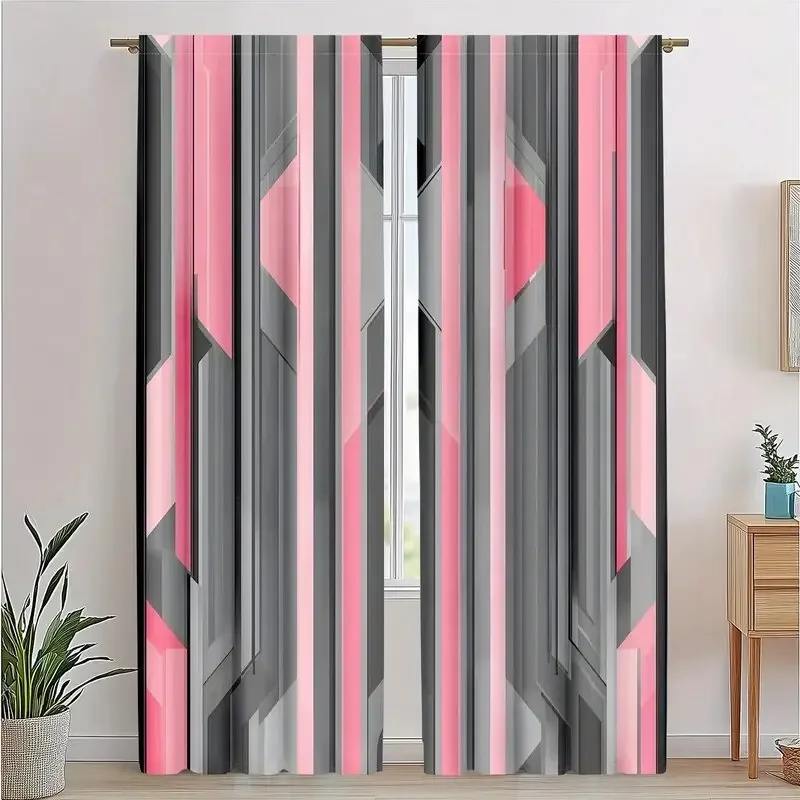 Modern abstract geometry - pole bag curtains, bedroom and kitchen decoration, home decoration, living room decoration
