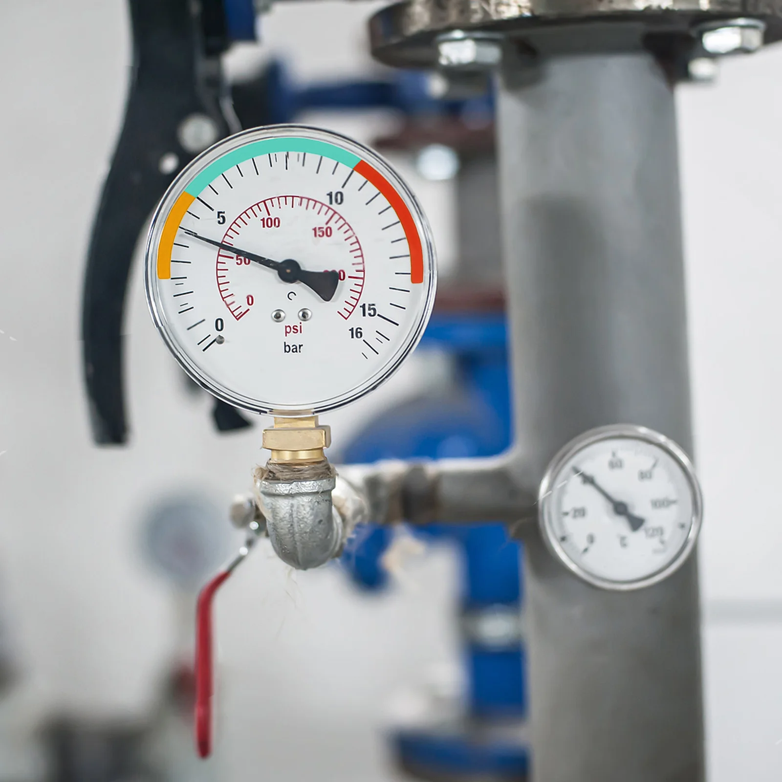 

Pressure Gauge Identification Stickers Colorcoded Waterproof Safety Signs Meter Labels Arc Design Durability
