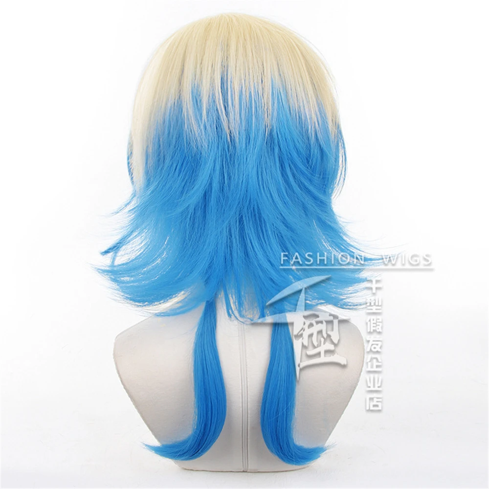 Kaiser Cosplay Wig 60cm Medium Length Hair Heat Resistant Synthetic Wig Peruca For Halloween Party Role Play view 2
