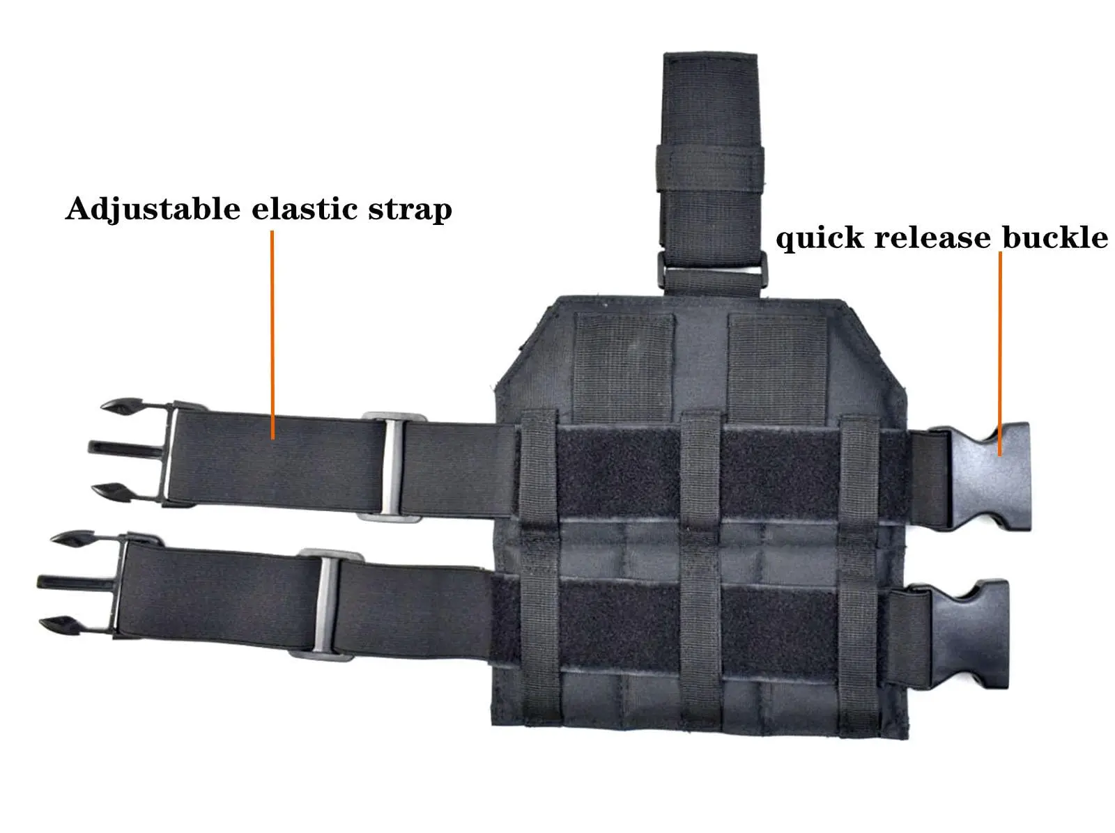 Plataforma táctica para pierna caída Funda para pistola MOLLE ajustable Placa para colgar piernas de caza Adaptador de muslo para pierna caída para caza al aire libre Con hebilla de liberación rápida