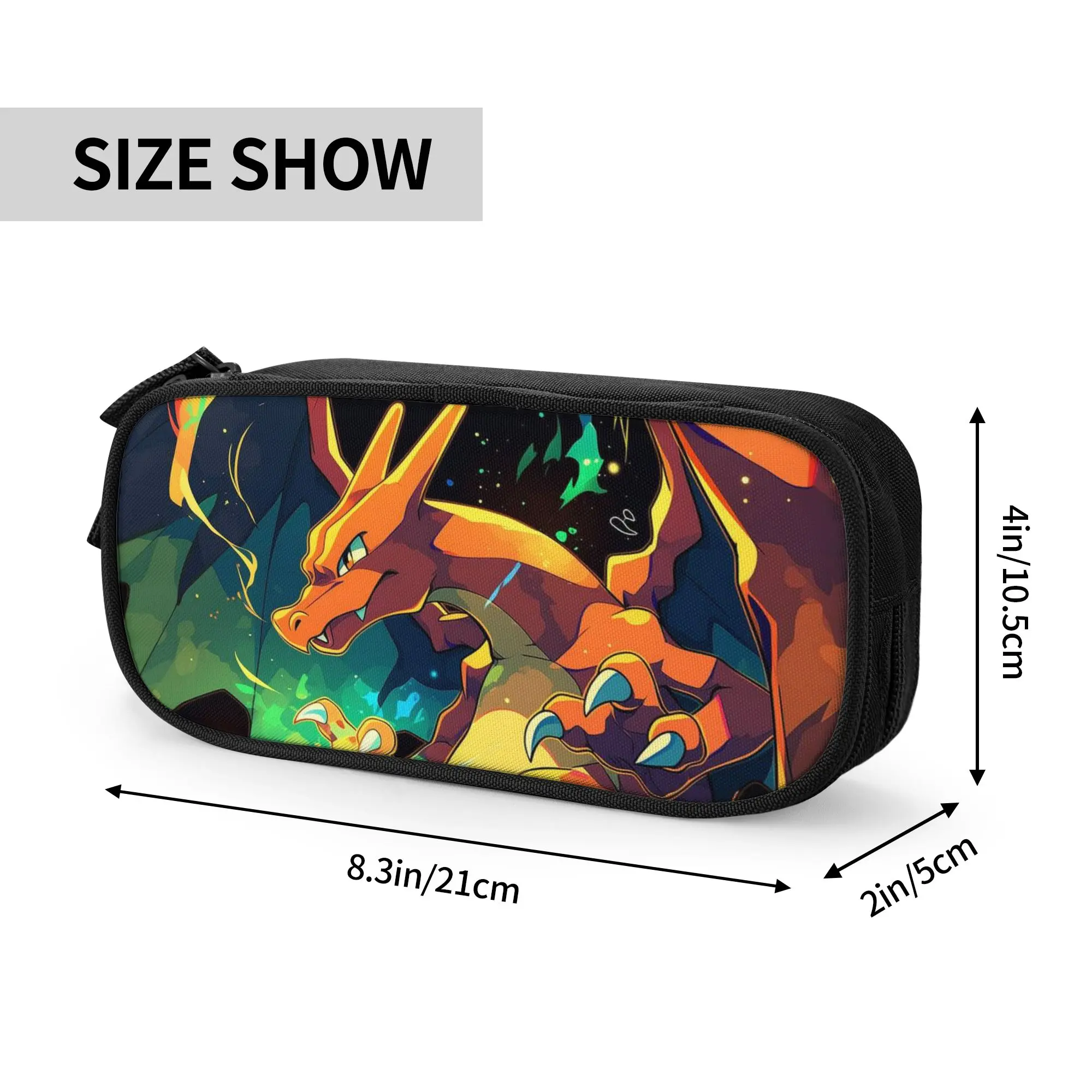 Custom pokemon Large Capacity Bags for Child Charizard Handheld Study Bag for Boys Gilrs Kids