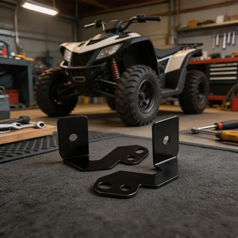 M76E 54-Zoll-Montagehalterungen für gebogene Lichtleisten, UTV-Überrollkäfig für vordere Seitenpfosten, Paar mit schwarzem – Detail 3
