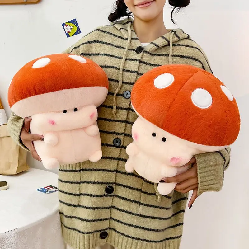 Jouet en peluche champignon doux et mignon, poupée de guérison, décoration de la maison, oreiller câlin, cadeau parfait pour les filles