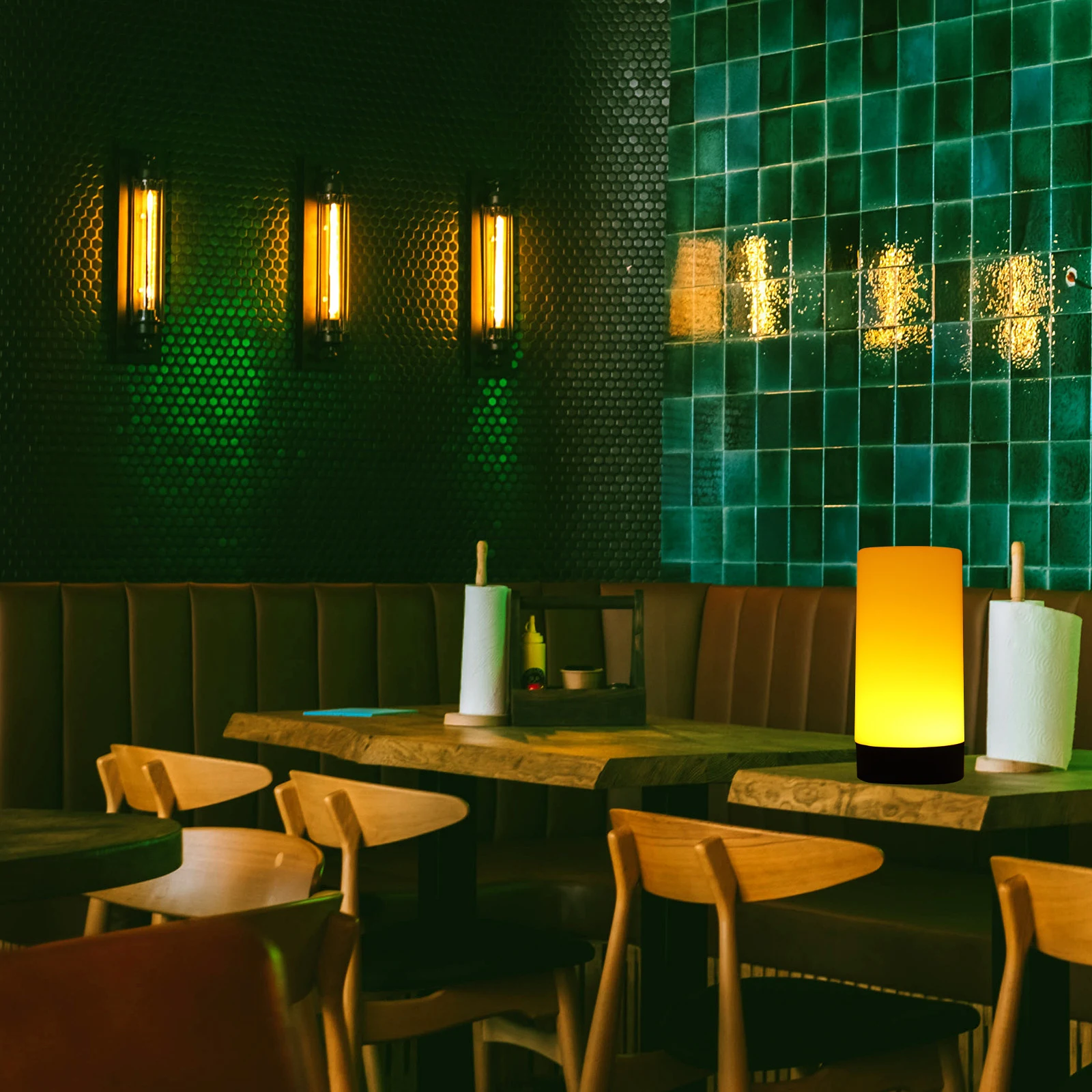 

1Pcs Rechargeable Cylindrical Bar Table Lamp LED Light for Ktv Decor LED Lamp Cylindrical Lamps