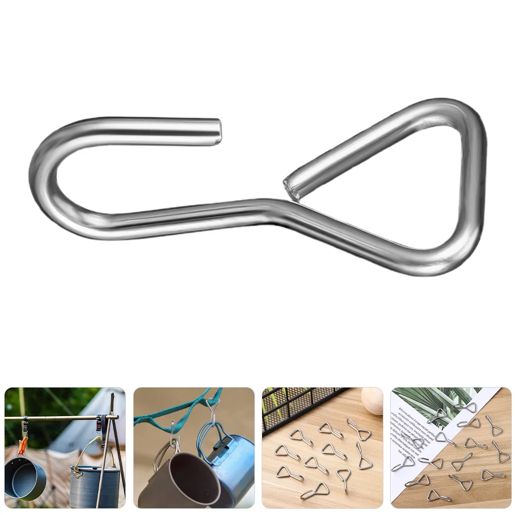 

50 Pcs Purse Hook for Car Cushion Metal Hooks Stainless Steel Fixed RV Seat Headrest Cover Silver Hanging