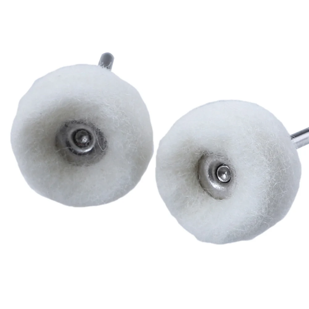 1-20PCS 3mm Felt Grinding Sanding Head Abrasive Buffing Wheel Shank Cotton Thread Polishing Mini Brush Hand Tools