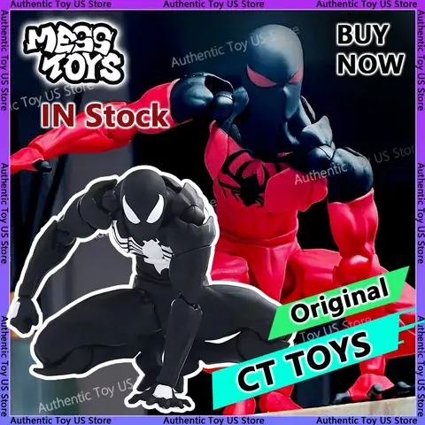 100% Original Mess Toys Spider Man Symbiote Spiderman Messtoys Black Suit Neighbor Scarlet Spider Anime Action Figure Gifts Toys