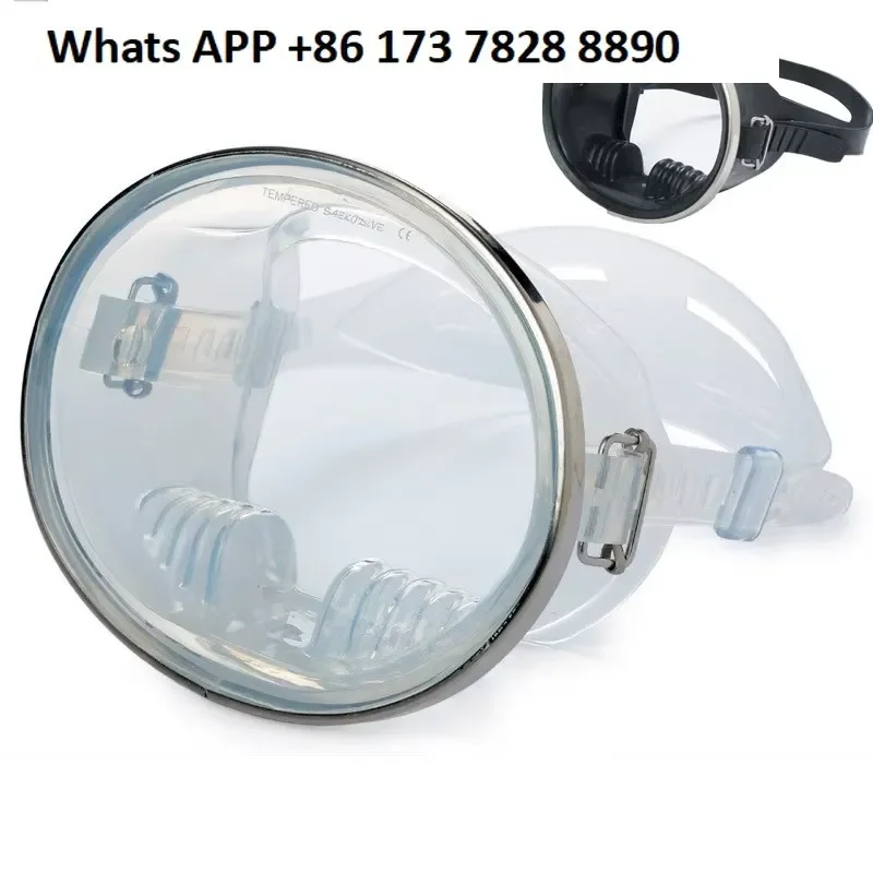 SAEKODIVE Diving Goggles for Eardrum Protection Hand-Pinch Nose Design Steel and Glass Construction with Adhesive Face Mask
