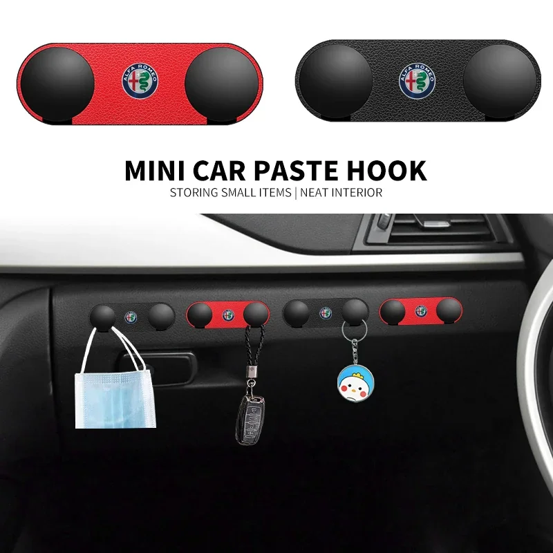 Car Double Hook Storage Hanging Hooks Accessories For Alfa Romeo Giulia Stelvio Giulietta 156 159 147 Mito Tonale Brera Disco V