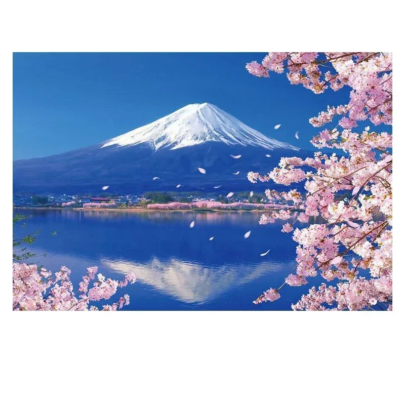 Mount Fuji Sakura 5D Diamond Painting Full Diamond Art Embroidery Living Room Office Home Decor DIY Diamond Cross Stitch Kits