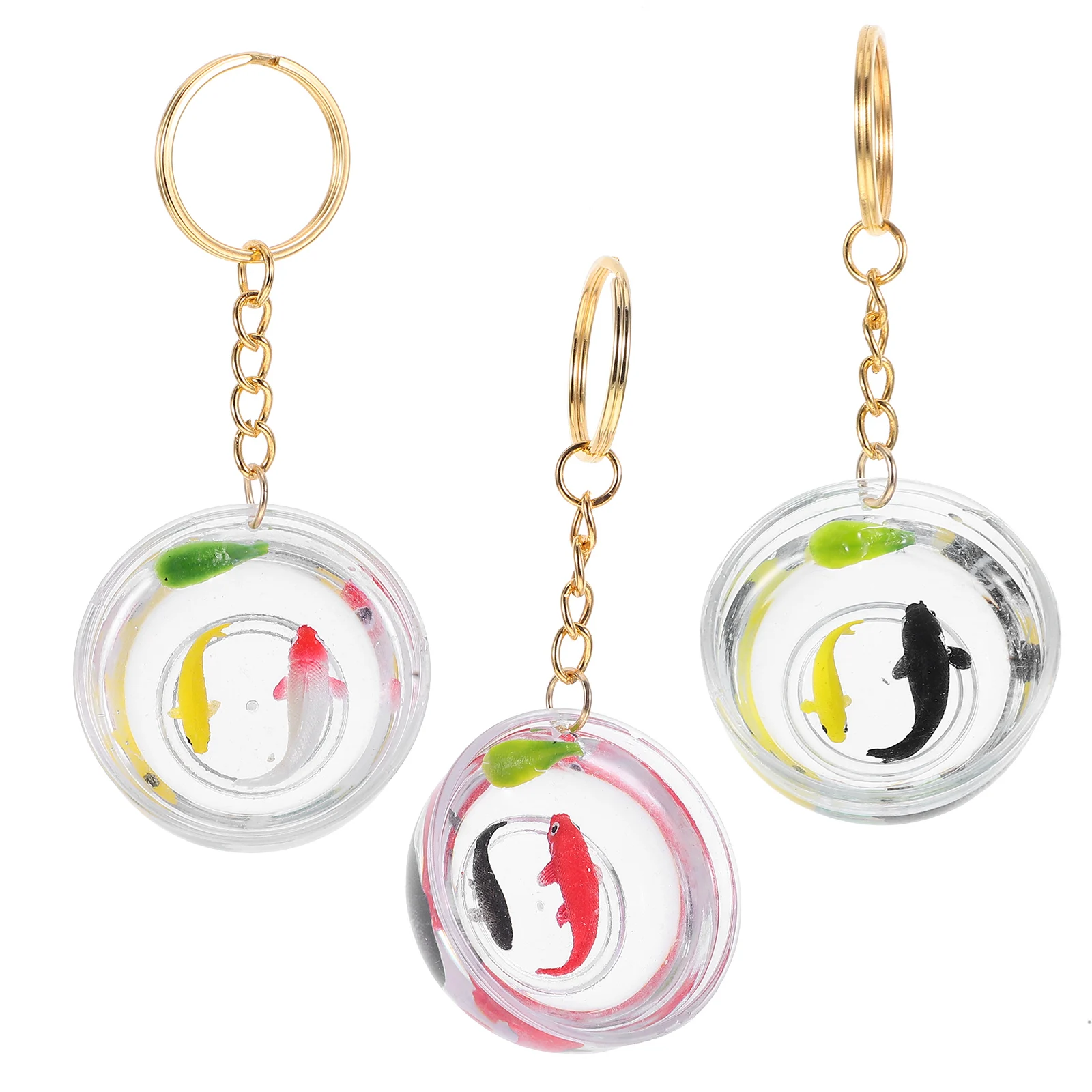 

3pcs Fish Keychain Cartoon Animal Pendant Bag Charm Key Ring School Backpack Hanging Ornament Decorative Accessory