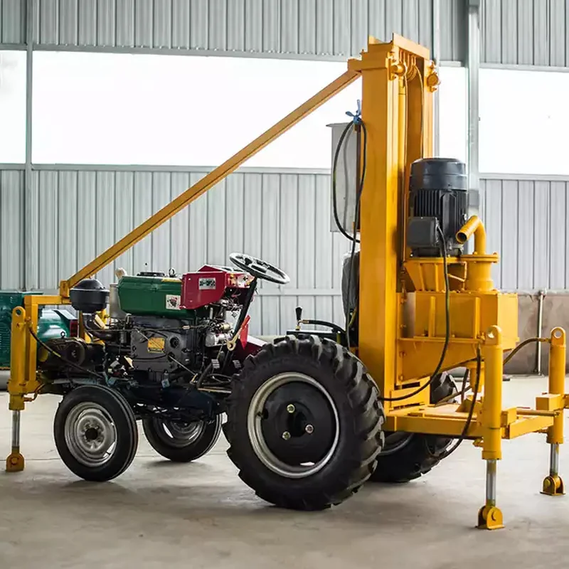 Factory High Quality Small Deep Well Drilling Equipment Portable 150m Diesel Tractor Mounted Water Well Drilling Rig Machine