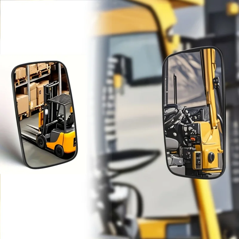 Forklift Rearview Mirror 360 Degree Rotation Side Mirrors And Screw-On Rearview Mirror 1-5T Tractor Mirrors Accessories