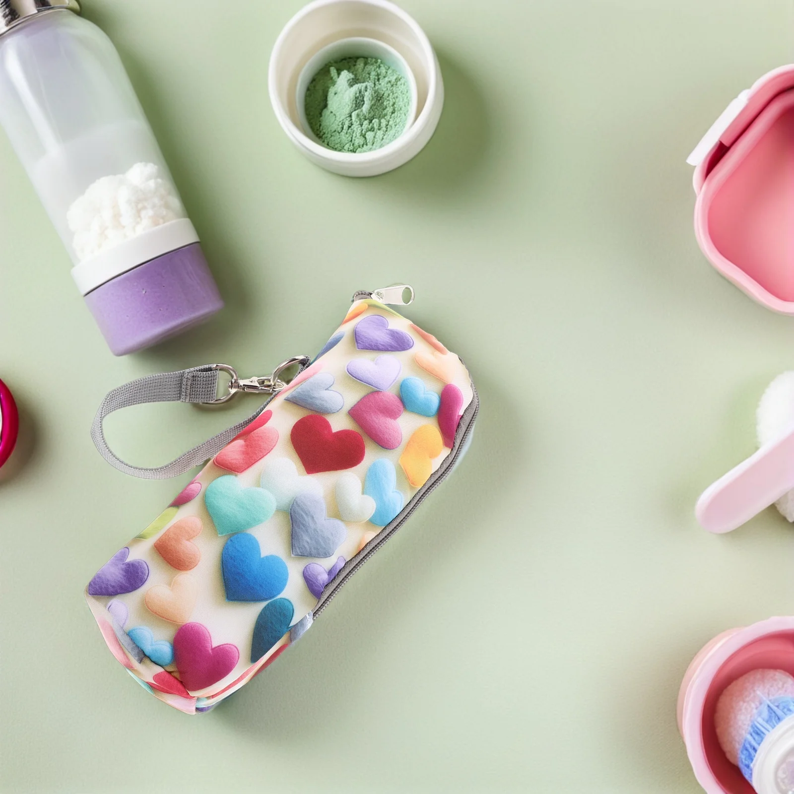 

2pcs Insulated Baby Bottle Bag Portable Thermal Bottle Cooler Tote For Breastmilk Storage Formula Snacks On-The-