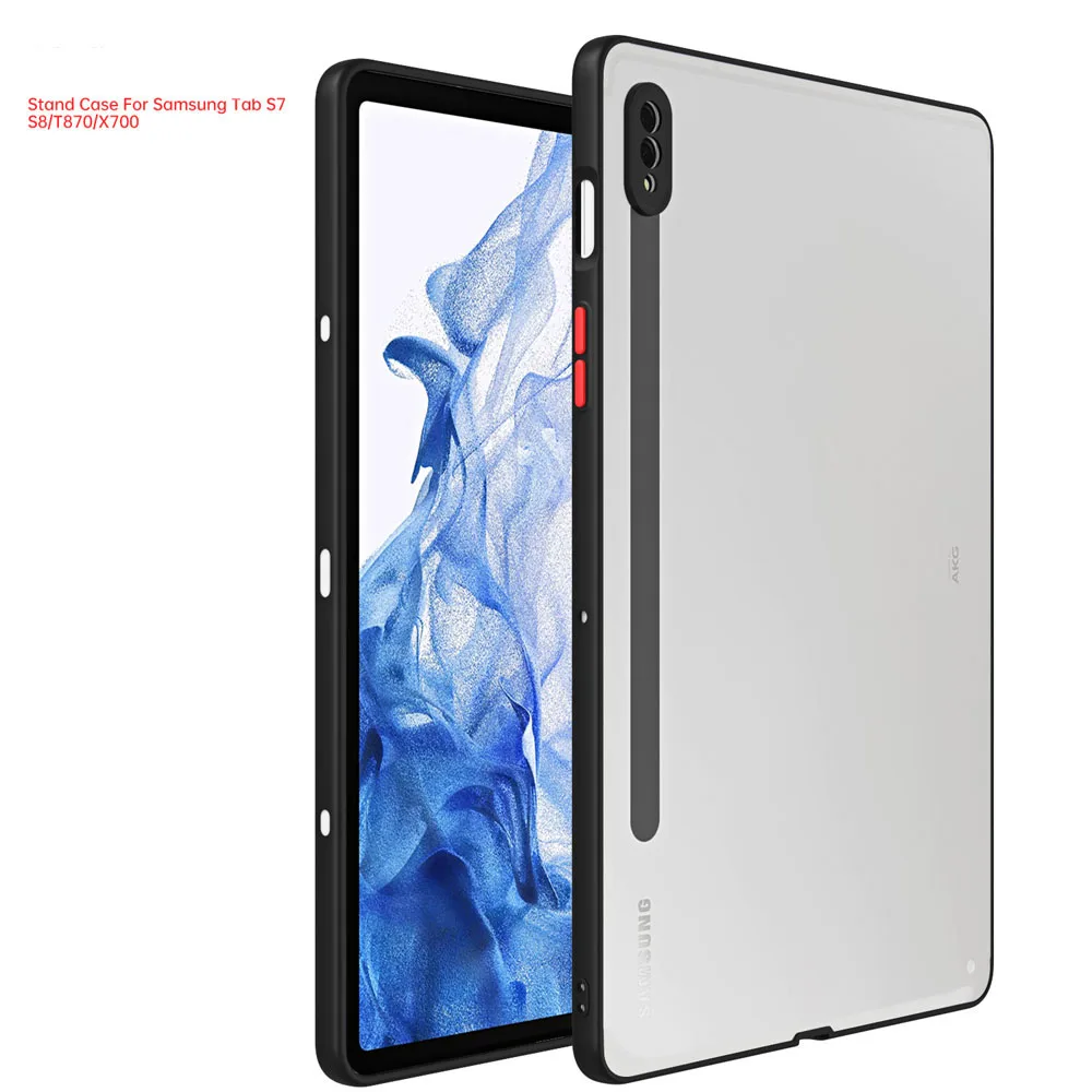 Two Color PC+TPU Shockproof Case For Samsung Galaxy Tab S7 S8 SM-T870 SM-X700 Anti-Drop Tablet Protective Back Cove