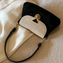 Fashion Women’s Handbag Luxurious Gentle Underarm Bag Shoulder Bag Lock  Work Shopping Handbag Pillow Bag