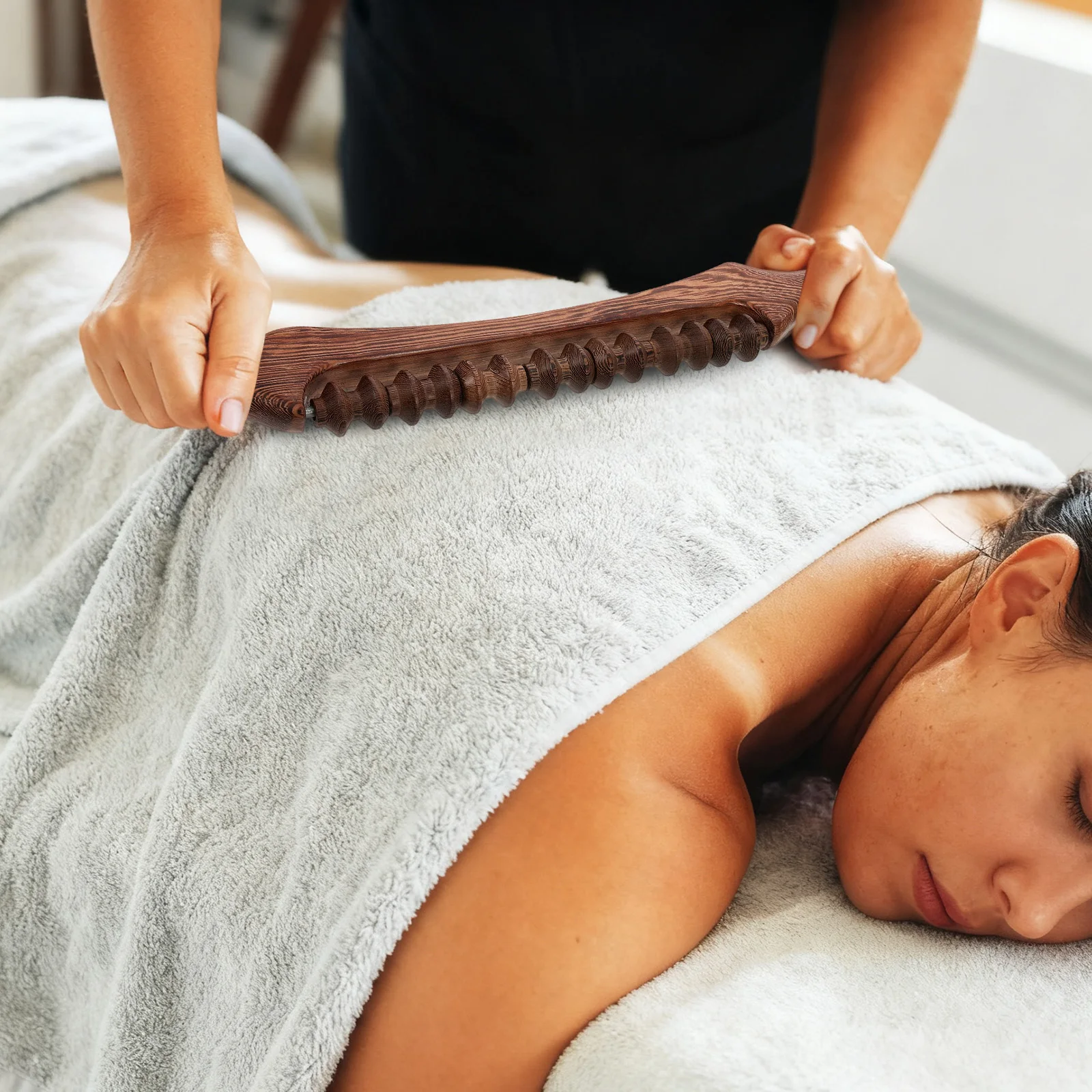 

Wooden Massager Roller Back Massaging Tool For Muscle Pain Relief Foot Body Portable Rolling Type Massager