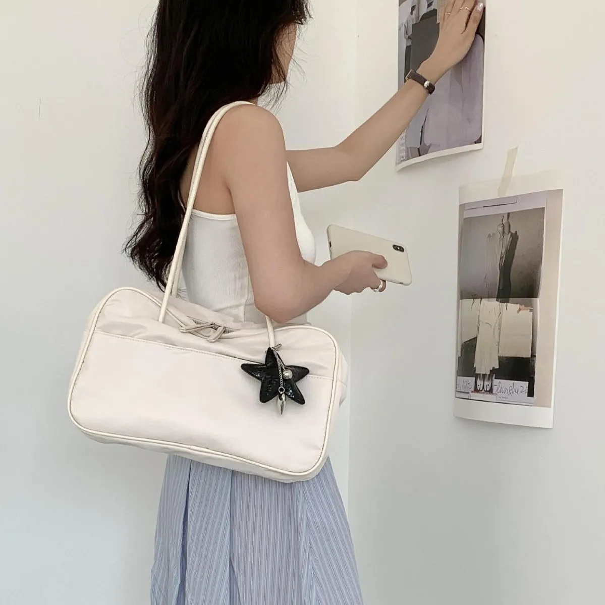 

Design Versatile Female New Handbag Fashion Simple Underarm Bag Women Luxury trendy Shoulder Bags Casual solid large capacity