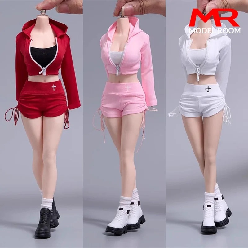 

cdtoys cd086 1/6 Scale Female Sports Wear Short Top Drawstring Shorts Clothes Model Fit 12'' Soldier Action Figure Body Dollls
