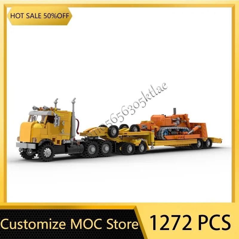

MOC Customize Kenworth Bullnose Truck Heavy Haul Vehicle DIY Education Model Building Blocks Birthday Toys Gifts for Collectors