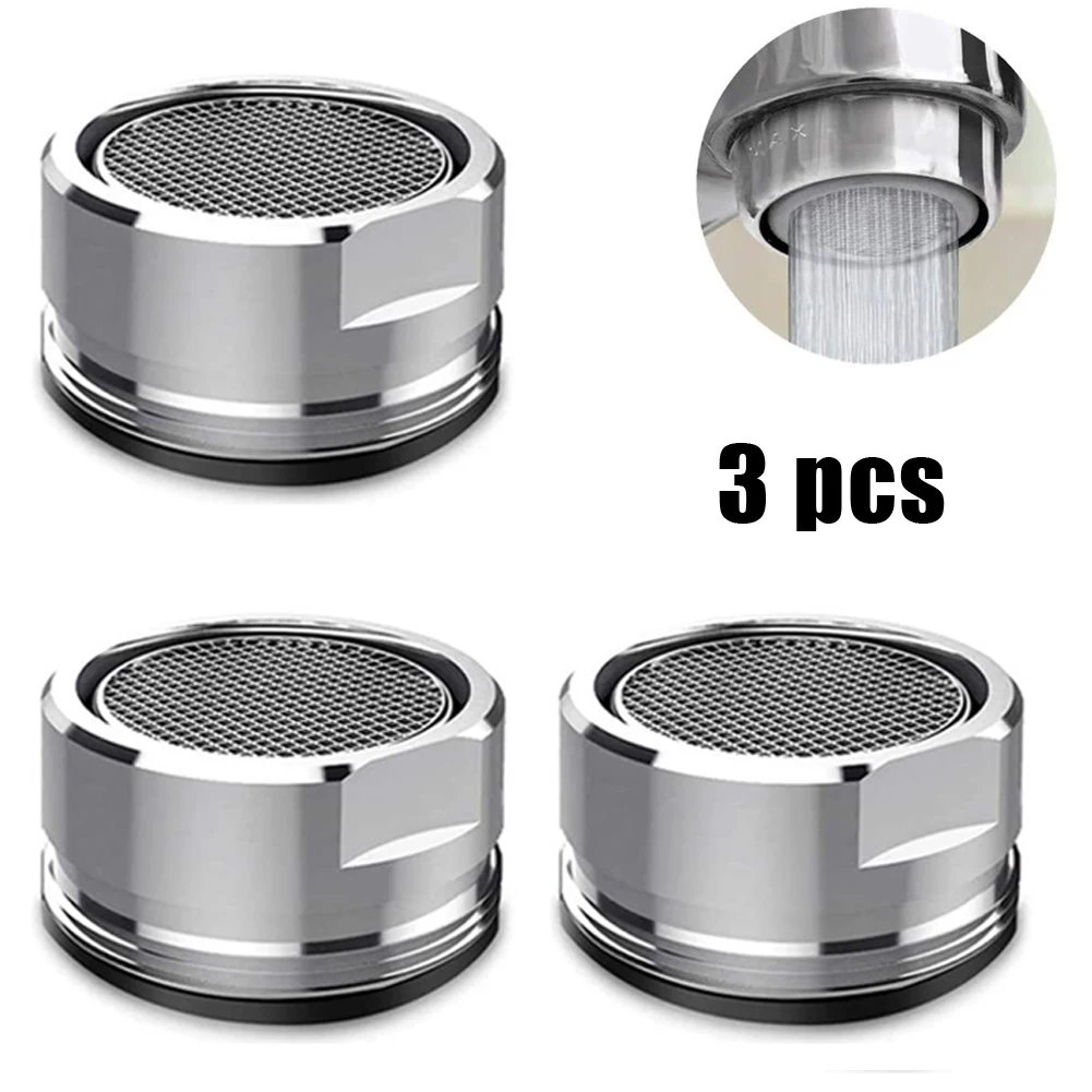 

Splash Guard Faucet Aerator Saving Water Tap Replaceable Filter 3 Pieces Accessories Bathroom Faucet Stainless Steel Mesh