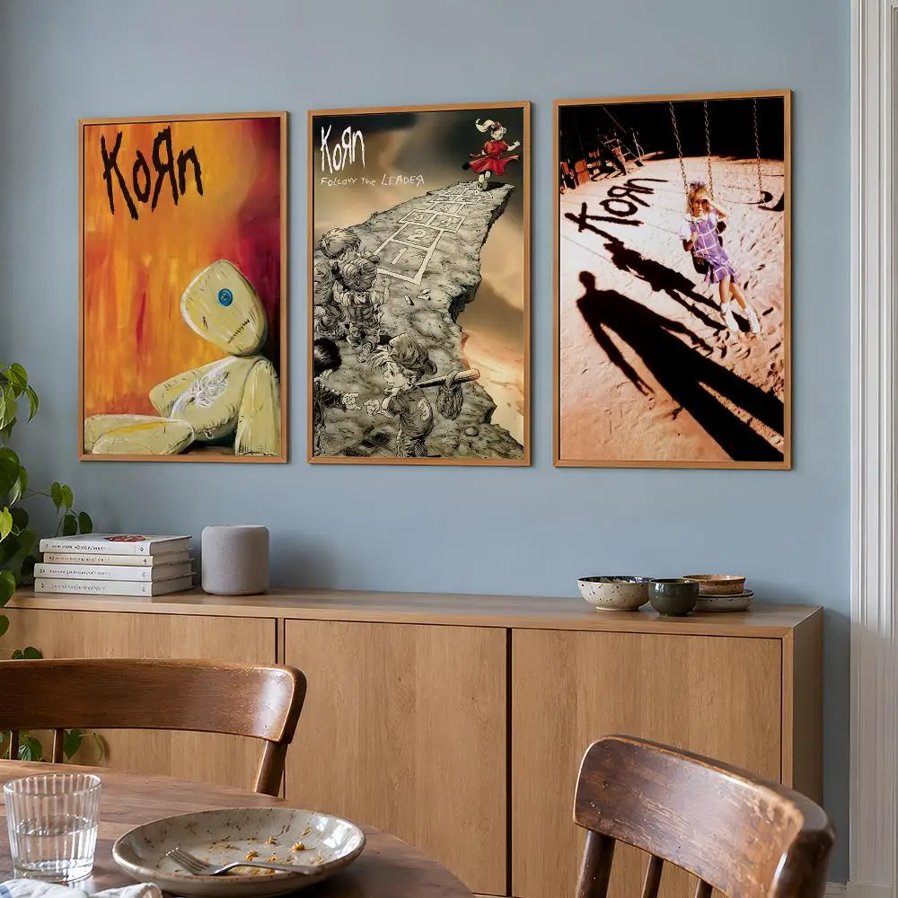 Band Korn Follow the Leader Nu Metal Poster Wall Art Print HD Aesthetic Artwork Waterproof Printing For Fans Home Decor Gift