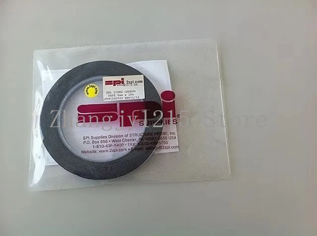 SPI Double-sided Carbon Conductive Tape Bonding Products Special for SEM 6 / 8 / 12 / 25 / 50mm * 20m