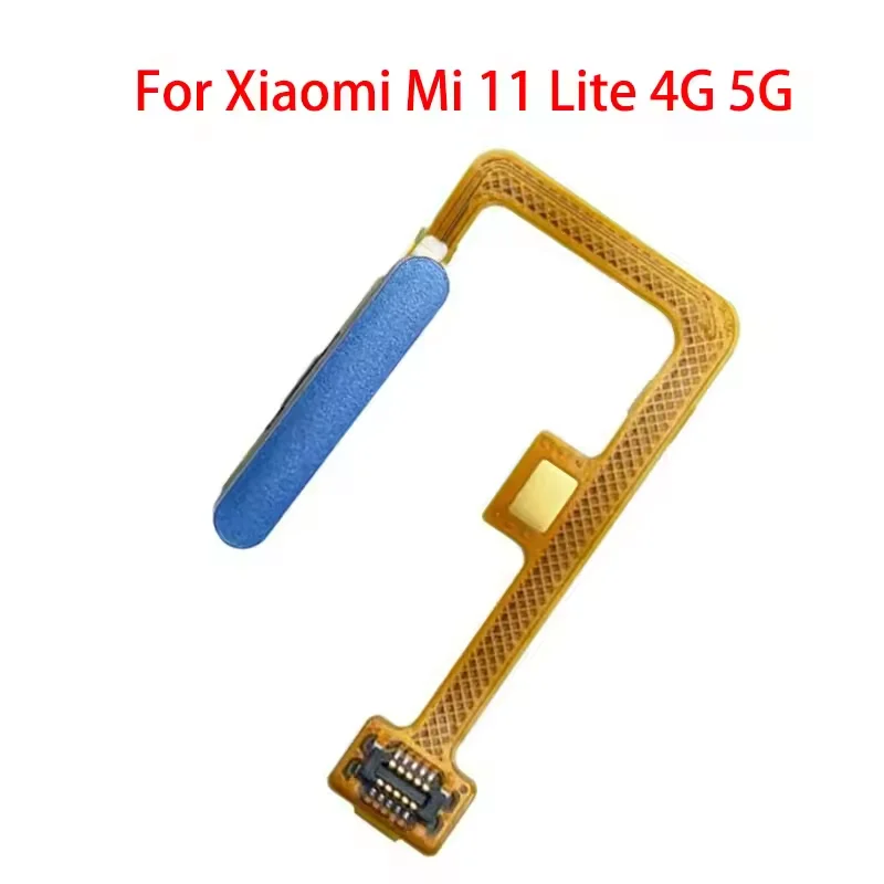 Original Fingerprint Sensor For Xiaomi Mi 11 Lite 5g 4g  Home Return Key Menu Power On Off Button Flex Ribbon Cable image 2