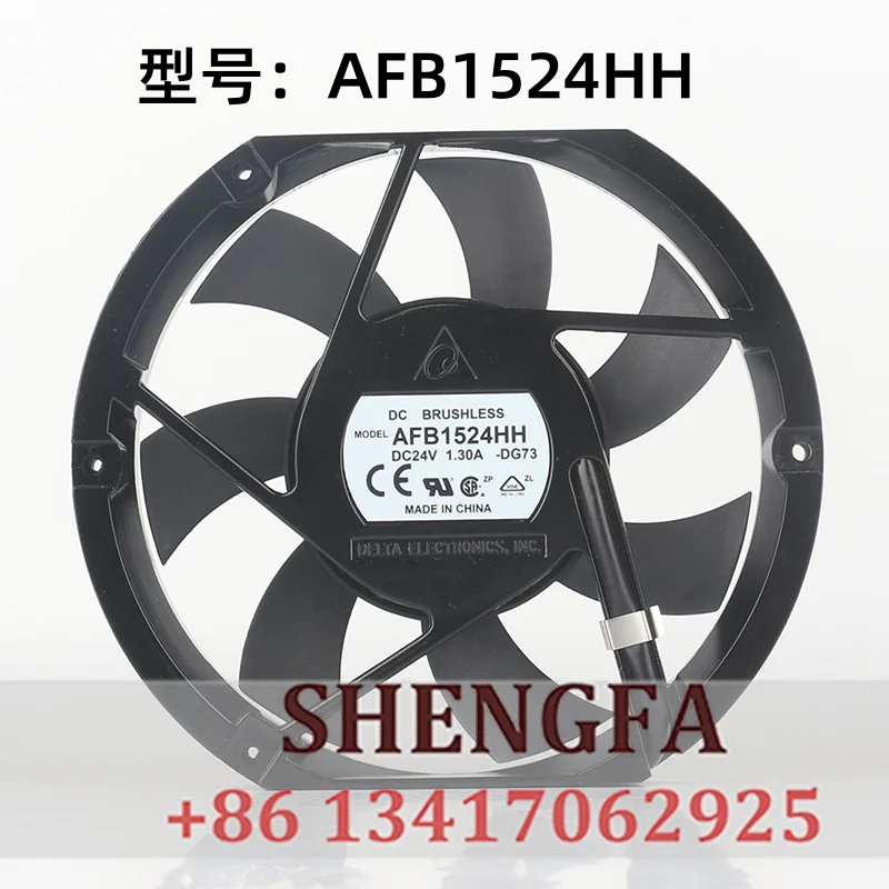 New Delta 5V 12V 48V 17225 17CM 172X150X25MM ultra-thin large air volume Force inverter AFB1524HH cooling fan DC 24V 1.30A