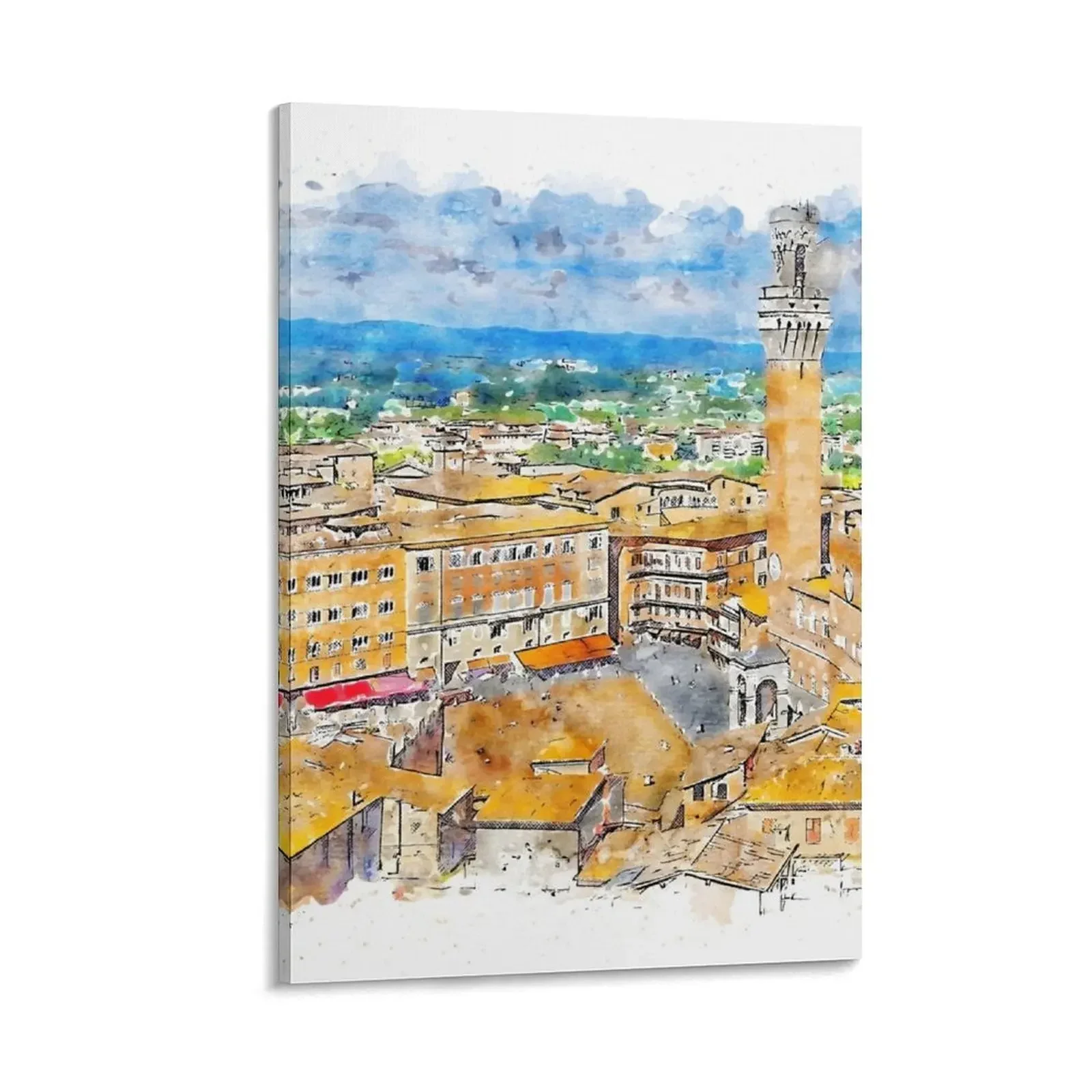 

Siena, cityscape Canvas Painting cute room decor painting Paintings for bedroom