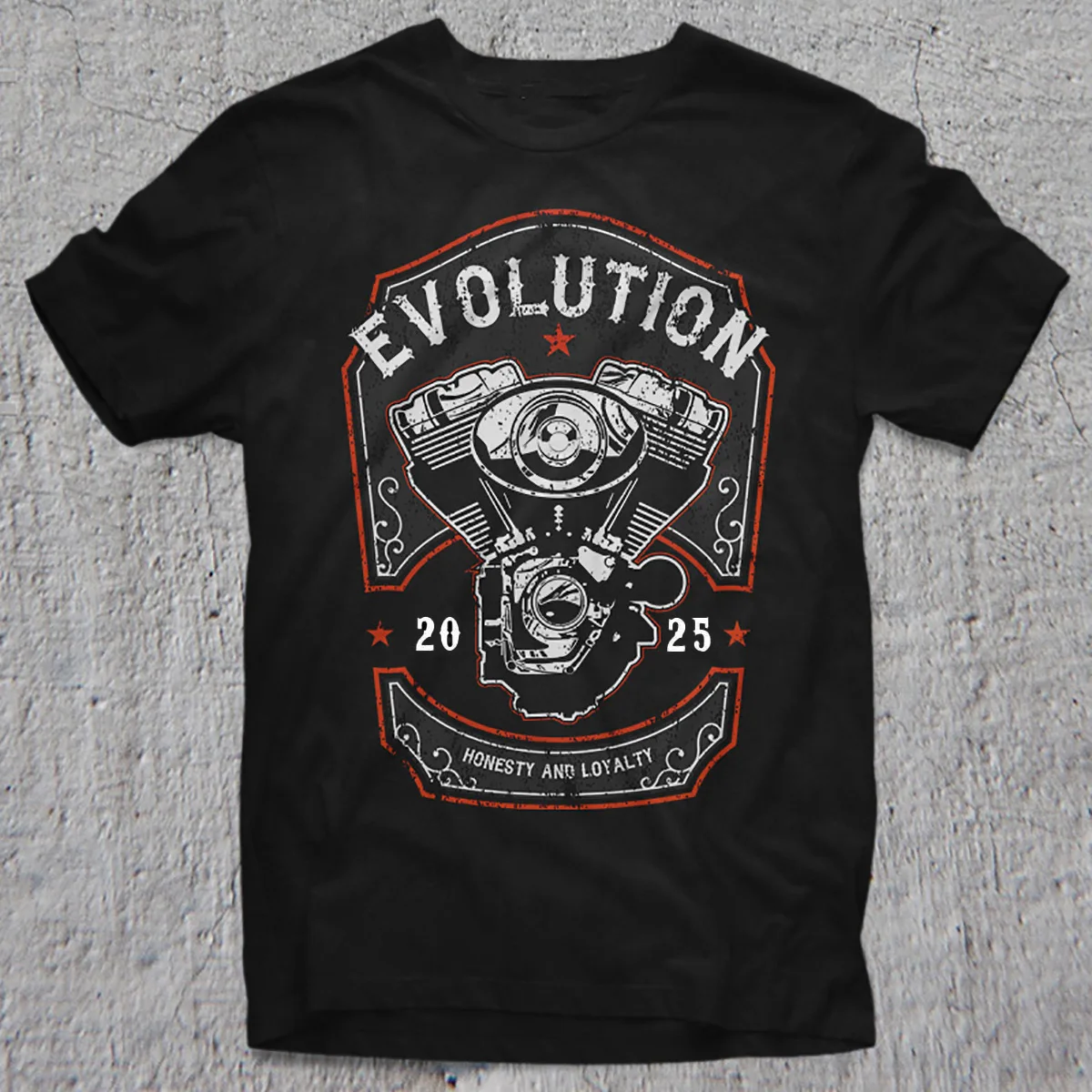 Motorcycle Evolution Engine T-Shirt 100% Cotton O-Neck Short Sleeve Summer Casual Mens T-shirt Size S-3XL