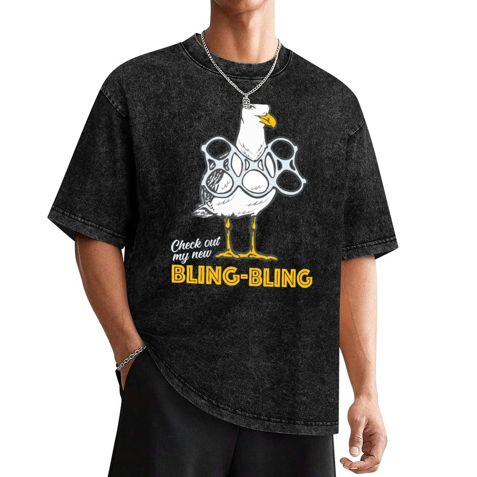 Bling Bling Seagull T-Shirt blanks custom t shirt designer t shirt men