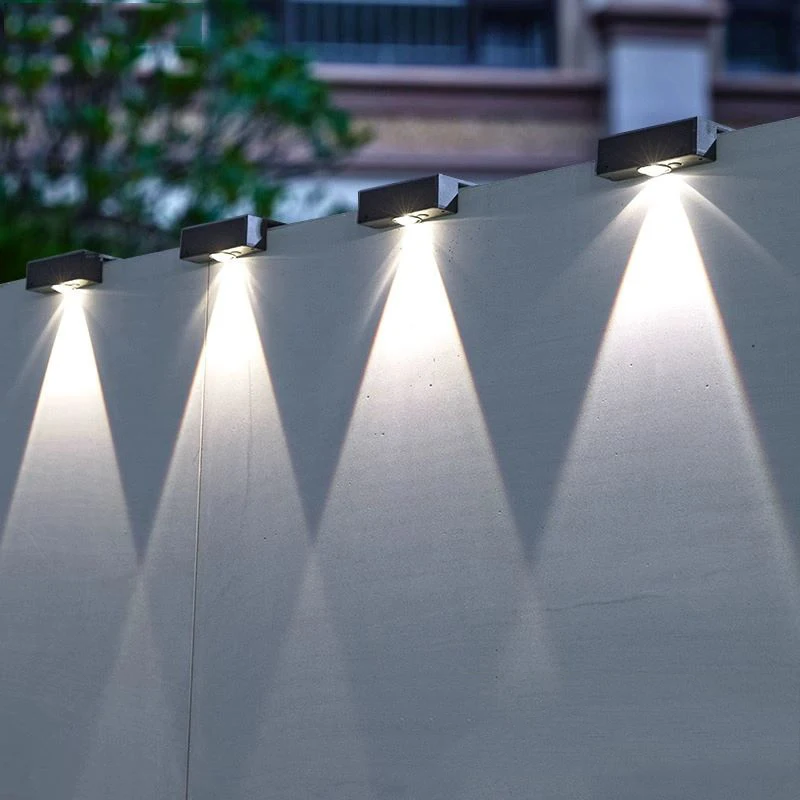 

1/2/4PCS Solar Outdoor Waterproof Wall Washing Lamp Courtyard Atmosphere Landscape Lamp Balcony Garden Wall Lamp