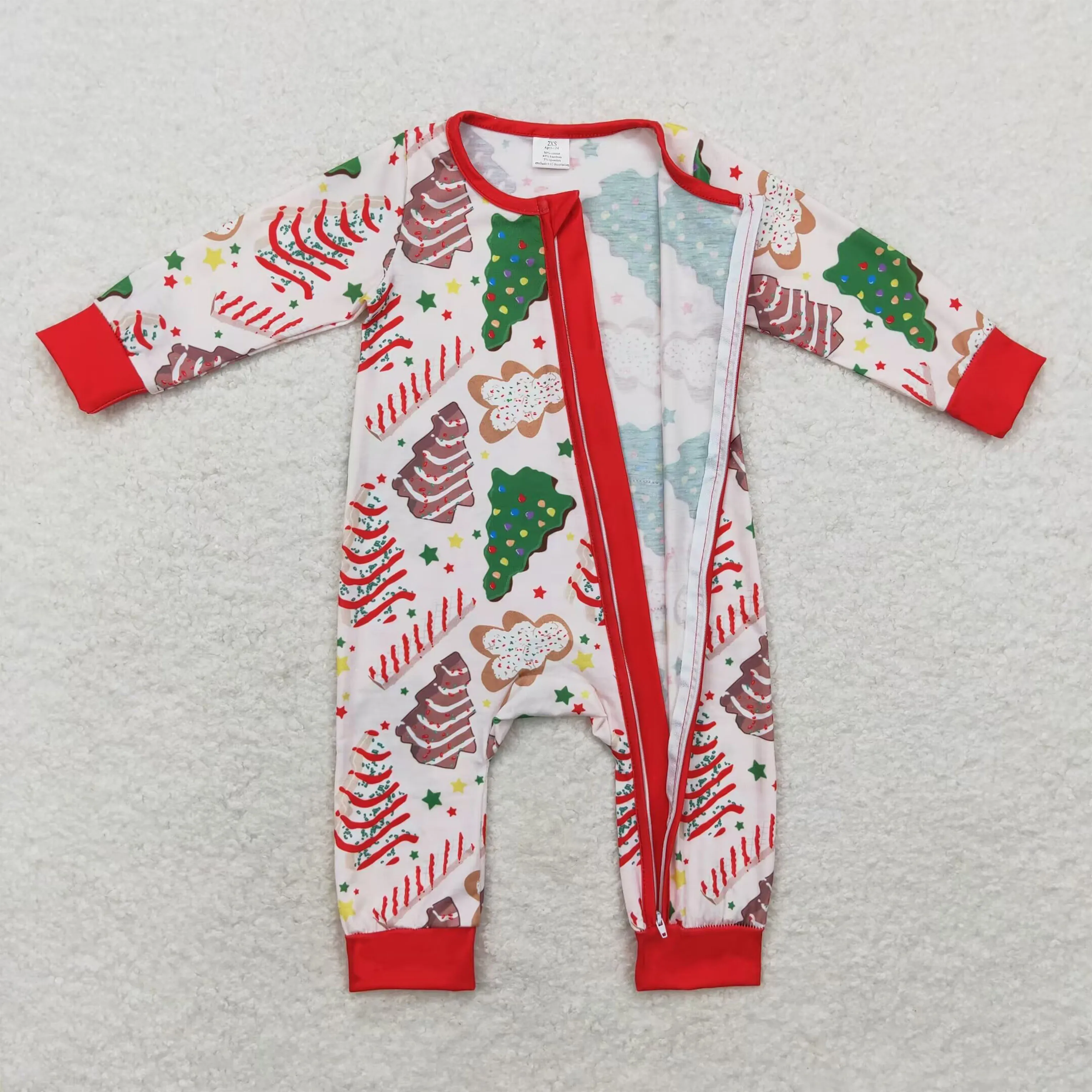 Wholesale Baby Boy Newborn One Piece Toddler Embroidery Dog Romper Kids Children Long Sleeves Bubble Infant Christmas Jumpsuit