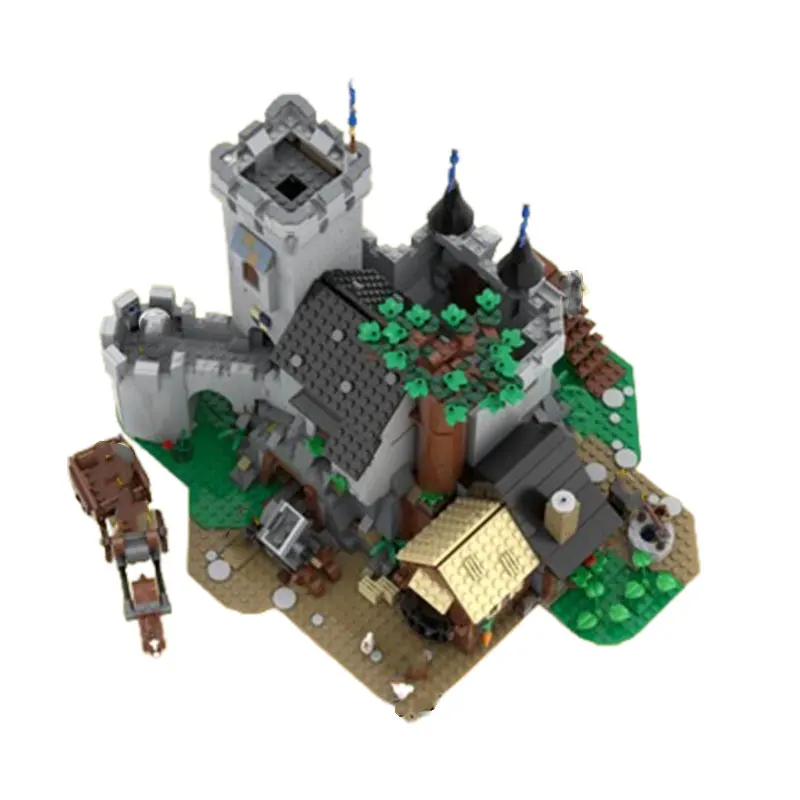 스팟 MOC-186331 1806개 소형 입자 조립 블록 중세 성 게임 소형 장식 DIY 조립 모델 장난감