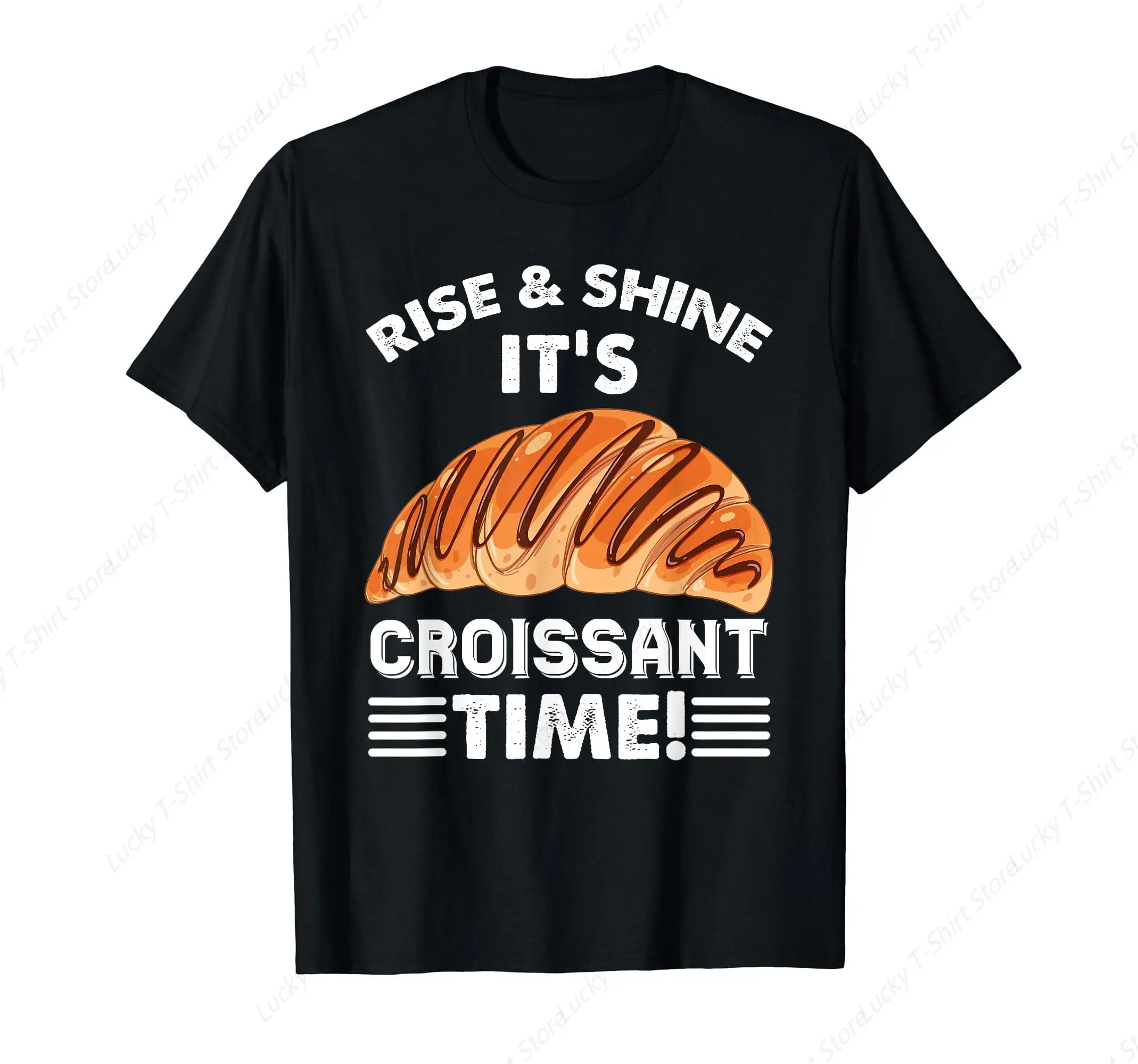 Breakfast Vintage Baker Baking Retro Croissant Bread T-Shirt