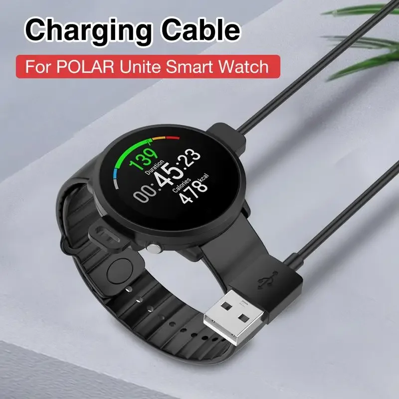 USB Charging Cable For POLAR Unite Smart Watch, Charging Dock Portable Charger Adapter Smartwatch Accessories