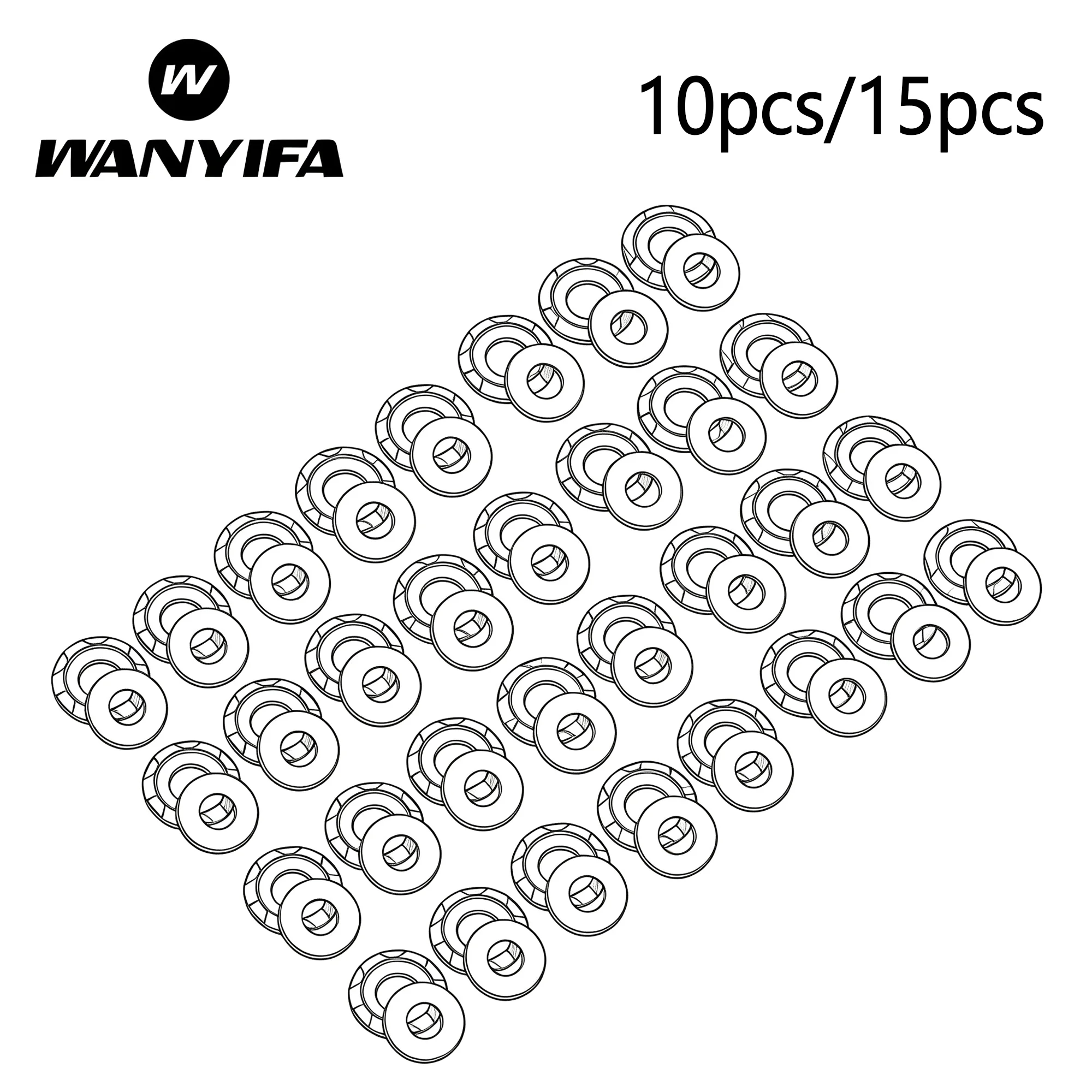 Wanyifa  Titanium Washers M5/M6/M8/M10 Fancy Decorative Gasket Spacer for Bike Motorcycle Car direct sales 10/15pcs