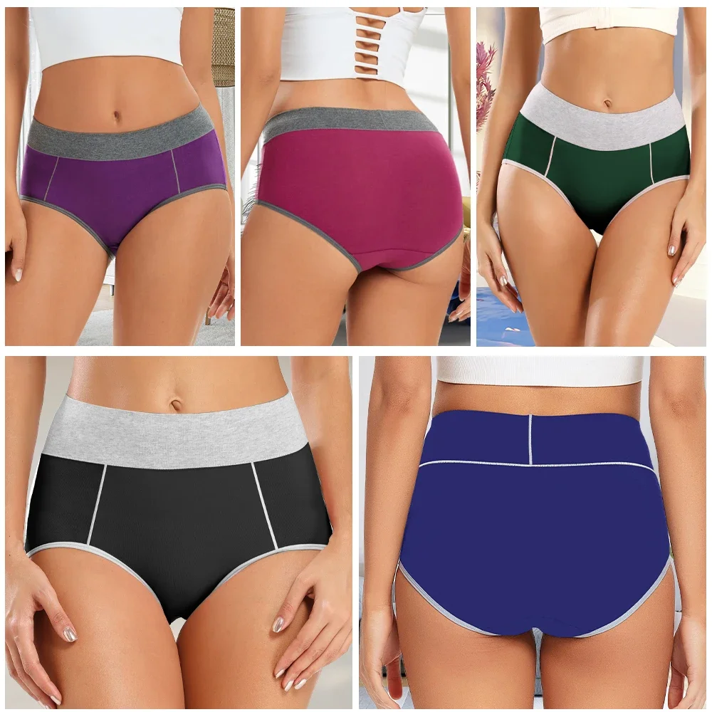 Women High Waist Cotton Underwear Comfortable Postpartum C Section Panties Breathable Tummy Control Underpants Plus Size