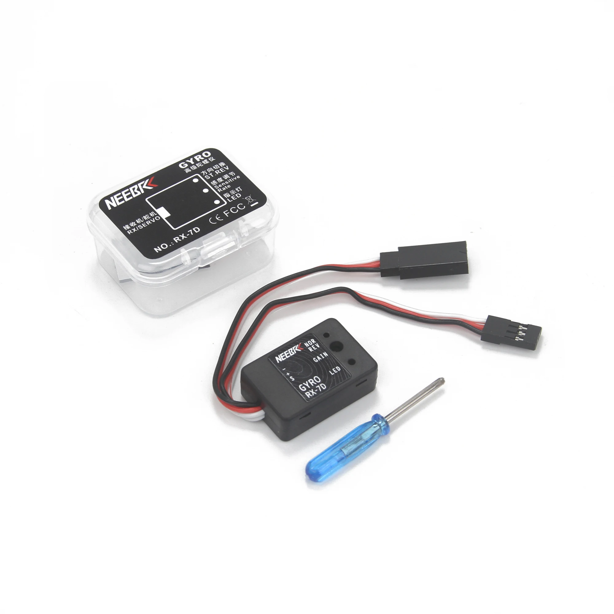NEEBRC RX-7D Gyro Scope Micro Mini Gyro DC 4.8-7.4V for RC Car