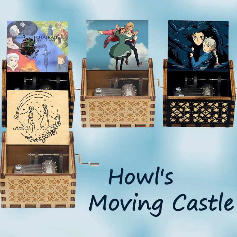 New Anime Howl' Moving Castle Music Box Hayao Miyazaki Anime Song Halloween Gifts Souvenirs