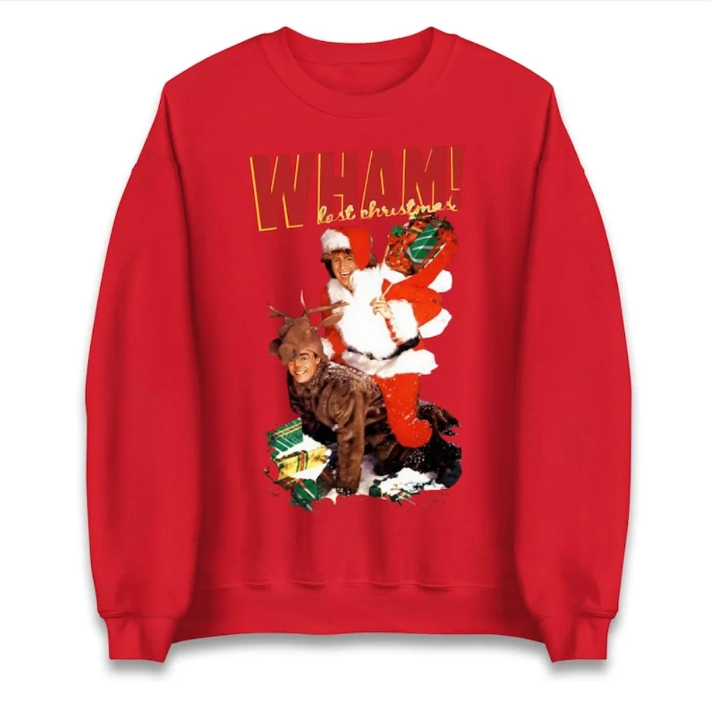 Wham Last Christmas Jumper Retro 80s Band عيد الميلاد المرأة هوديي مضحك الموسيقى عاشق عيد الميلاد الملابس الكلاسيكية عطلة هدية البلوز