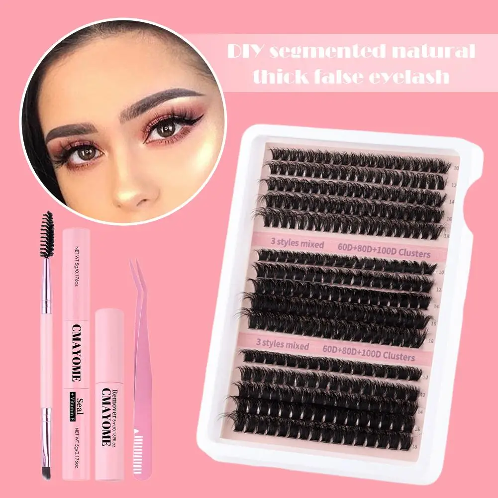 

Mix Eyelash Clusters Thick Fluffy Eyelash Clusters Makeup Eyelashes Eyelash Cluster 3D Extension Lashes Individual DIY Blac L8G4
