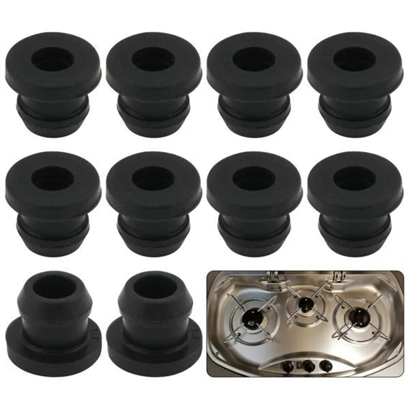 5/10Pcs Black Effective Reduce Scratches Heat Resistant RV Stove Grommet RV Car accessories