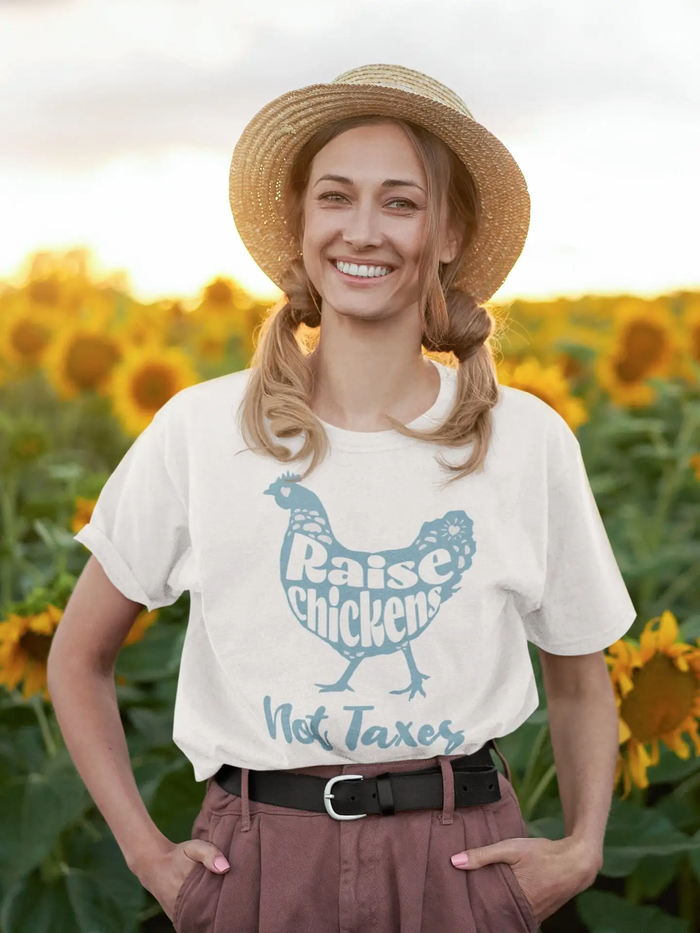 Raise Chickens Not Taxes T Shirt Funny Chicken Homestead Libertarian liberty Farmer Lover