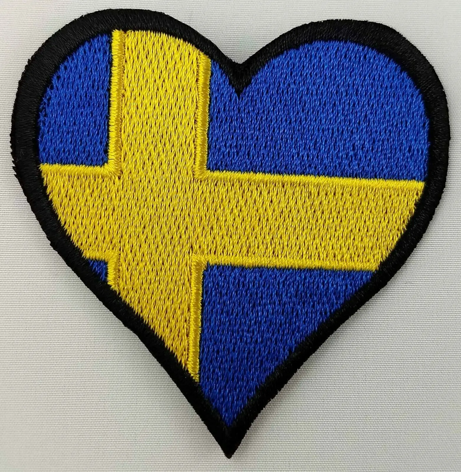 

Sweden Heart Flag Patch Badge Embroidered Iron On Applique